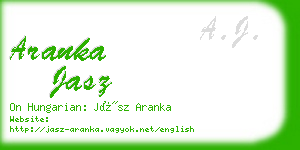 aranka jasz business card